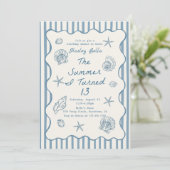 Seashells The Summer I Turned Thirteen Birthday Kaart (Staand voorkant)