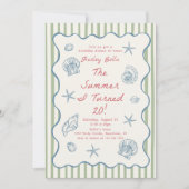 Seashells The Summer I Turned Twenty Birthday Kaart (Voorkant)