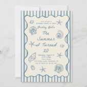 Seashells The Summer I Turned Twenty Birthday Kaart (Voorkant)