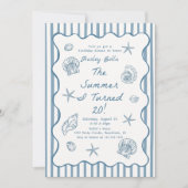 Seashells The Summer I Turned Twenty Birthday Kaart (Voorkant)