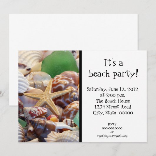 Seashells-uitvindingen Kaart (Voorkant / Achterkant)