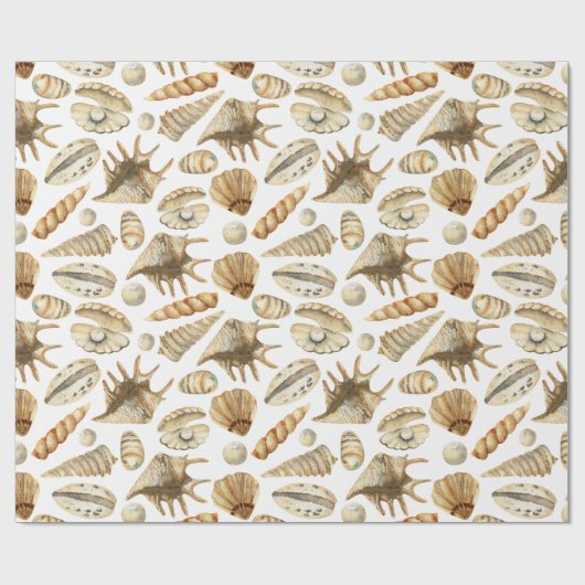 Seashells van de Seashore Cadeaupapier (Vlak)