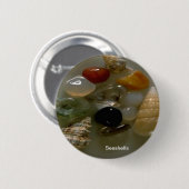 Seashells van de Seashore- Ronde Button 5,7 Cm (Voorkant /achterkant)