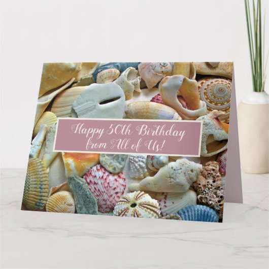 Seashells Verjaardag Kaart Gezegde van All (Voorkant)