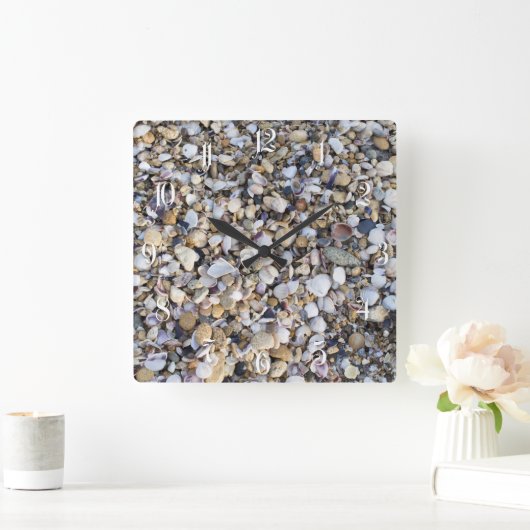 Seashells Vierkante Klok (Huis)