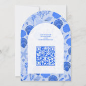 Seashells Vrijgezellenfeest Chic Beach CUSTOM QR A Kaart (Achterkant)