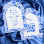 Seashells Vrijgezellenfeest Chic Beach CUSTOM QR A Kaart