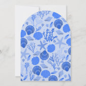 Seashells Vrijgezellenfeest Elegant Beach CUSTOM A Kaart (Achterkant)