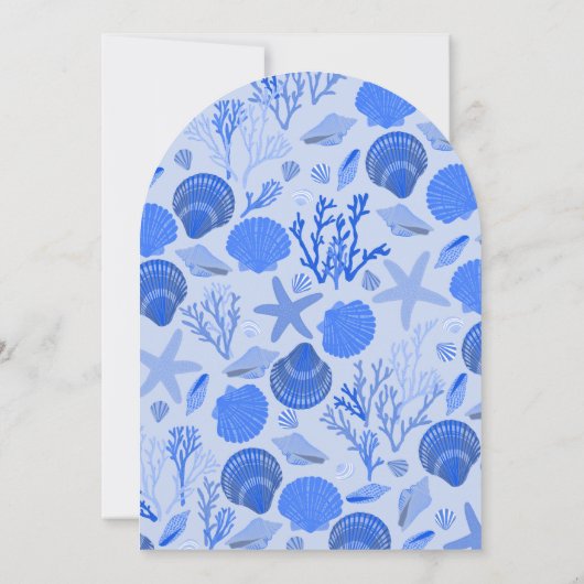 Seashells Vrijgezellenfeest Elegant Beach CUSTOM A Kaart (Achterkant)