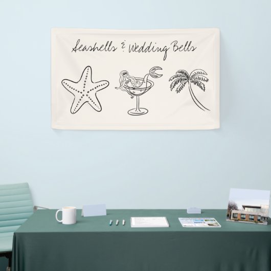 Seashells & Wedding Bells Bachelorette Banner (Beurs)