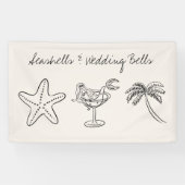 Seashells & Wedding Bells Bachelorette Banner (Horizontaal)