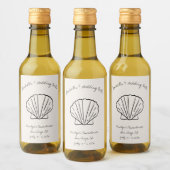 Seashells & Wedding Bells Bachelorette Favoriet Mi Wijn Etiket (Flessen)