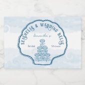 Seashells & Wedding Bells Bachelorette Party Sparkling Wijnetiket (Enkel label)