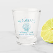 Seashells & Wedding Bells Bachelorette Shot Glass Shot Glas (Voorkant)