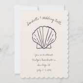 Seashells & Wedding Bells Bachelorette Uitnodigen Kaart (Voorkant)