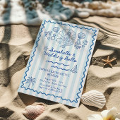 Seashells Wedding Bells Bachelorette Uitnodiging