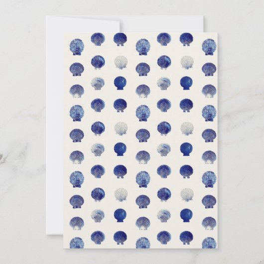 Seashells Wedding Bells Blue Beach Bachelorette Kaart (Achterkant)