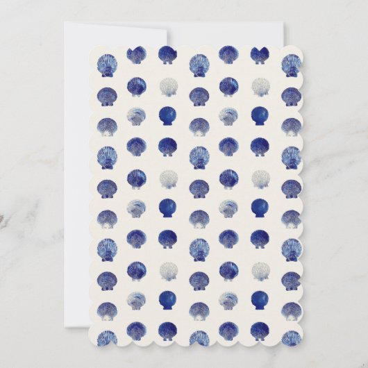 Seashells Wedding Bells Blue Beach Vrijgezellenfee Kaart (Achterkant)