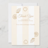 Seashells & Wedding Bells Bridal Shower Bedankkaart (Voorkant)