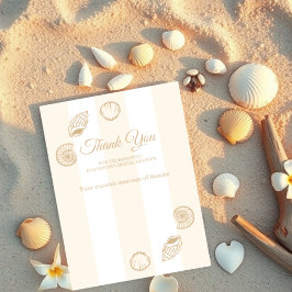 Seashells & Wedding Bells Bridal Shower Bedankkaart