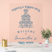 Seashells Wedding Bells Coastal Bachelorette Party Acryl Bord (Huwelijk)