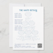 Seashells Wedding Bells Coastal Bachelorette Party Kaart (Achterkant)