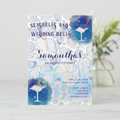 Seashells Wedding Bells Cruise Beach Bachelorette Kaart (Staand voorkant)