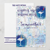 Seashells Wedding Bells Cruise Beach Bachelorette Kaart (Voorkant / Achterkant)