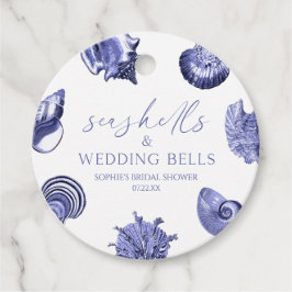 Seashells & Wedding Bells Elegant Vrijgezellenfees Bedankjes Labels