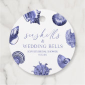 Seashells & Wedding Bells Elegant Vrijgezellenfees Bedankjes Labels (Achterkant)