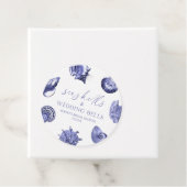 Seashells & Wedding Bells Elegant Vrijgezellenfees Bedankjes Labels (In situ)
