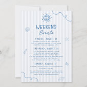 Seashells & Wedding Bells Hand Drawn Bachelorette Kaart (Achterkant)