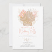 Seashells & Wedding Bells Ocean Vrijgezellenfeest Kaart (Voorkant)