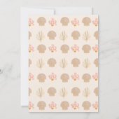 Seashells & Wedding Bells Ocean Vrijgezellenfeest Kaart (Achterkant)