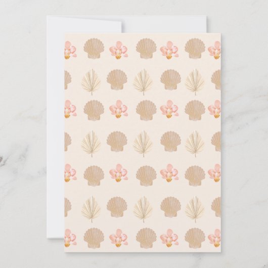 Seashells & Wedding Bells Ocean Vrijgezellenfeest Kaart (Achterkant)