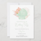 Seashells & Wedding Bells Ocean Vrijgezellenfeest Kaart (Voorkant)