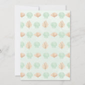 Seashells & Wedding Bells Ocean Vrijgezellenfeest Kaart (Achterkant)