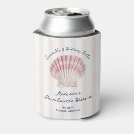 Seashells & Wedding Bells Roze Navy Bachelorette Blikjeskoeler