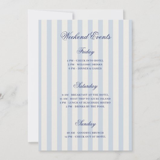 Seashells & Wedding Bells vrijgezellenweekend Kaart (Achterkant)