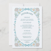 Seashells Wedding Bells Whimsical Bachelorette Kaart (Achterkant)