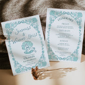 Seashells Wedding Bells Whimsical Bachelorette  Kaart