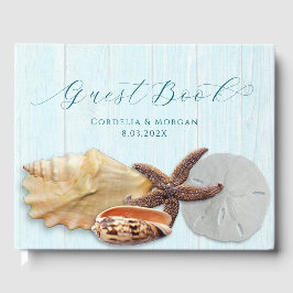 Seashells Wedding gepersonaliseerde gastenboek hou