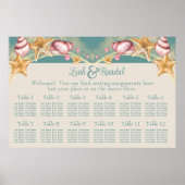 Seashells Wedding Seating Chart Poster (Voorkant)