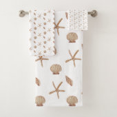 Seashells White Bad Handdoek (Insitu)