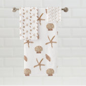 Seashells White Bad Handdoek
