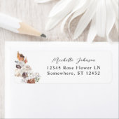 Seashells & White Floral Return Address Label 2 (Insitu)