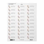Seashells & White Floral Return Address Label 2 (Full Sheet)