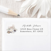 Seashells & White Floral Return Address Label 3 (Insitu)
