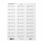 Seashells White Floral Return Address Label 5 (Full Sheet)