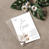 Seashells & White Floral Wedding 2 Kaart